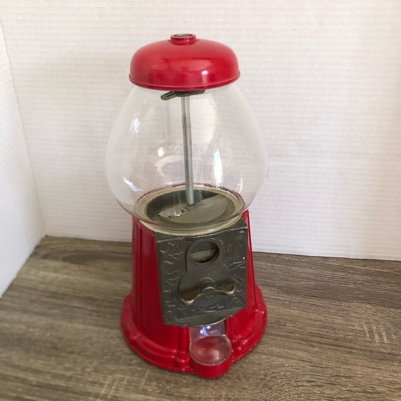 80s Fire Engine Red Continental Gum Gumball Machine - Picture 1 of 14